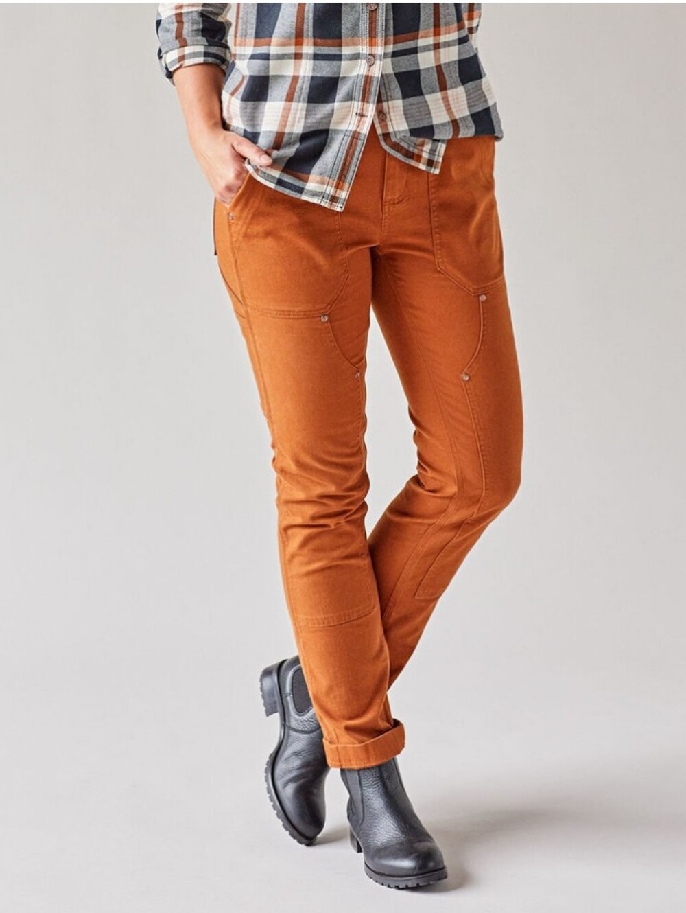 Duluth Trading Co DuluthFlex Fire Hose Ltd. Slim Leg Pants Rust Wmn's Size 12x29